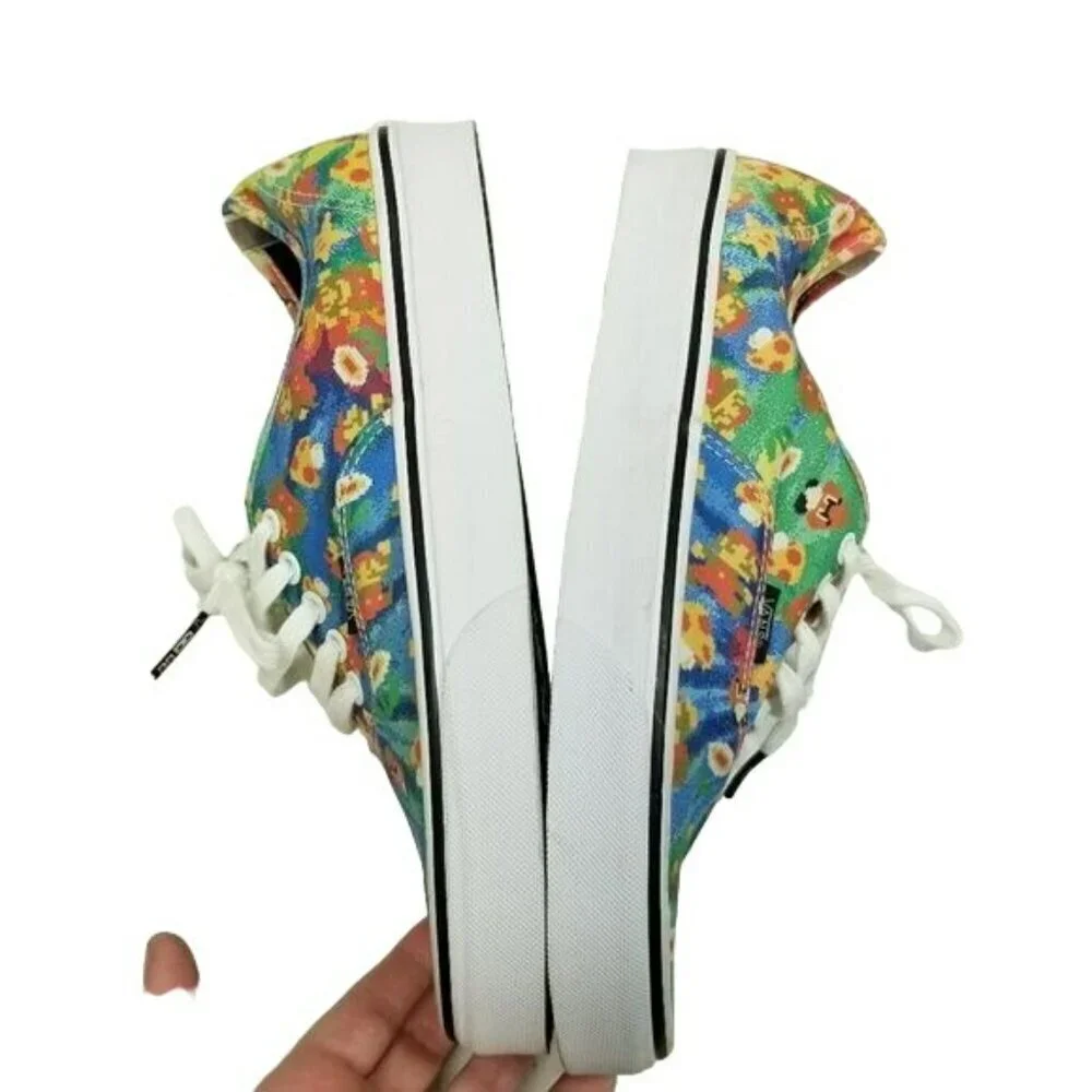Vans x Nintendo Mario Bros Game Over Sneakers Womens 10.5 Men's 9 Retro Game EUC